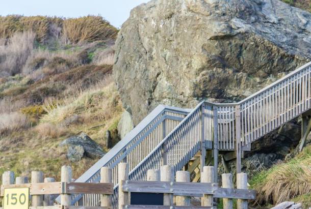 Staircase at Coquille Point in Bandon, Oregon